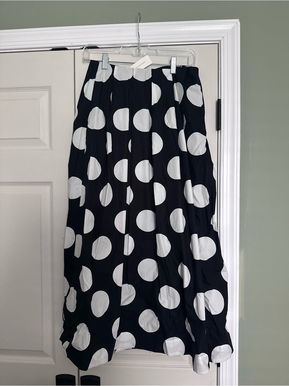 Maeve Black and White Polka Dot Maxi Skirt - Picture 2 of 4